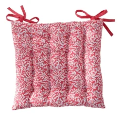 Becquet Galette de chaise motif fleurettes - CRÉATION< Rideau Et Déco Textile|Galette De Chaise, Housse De Chaise