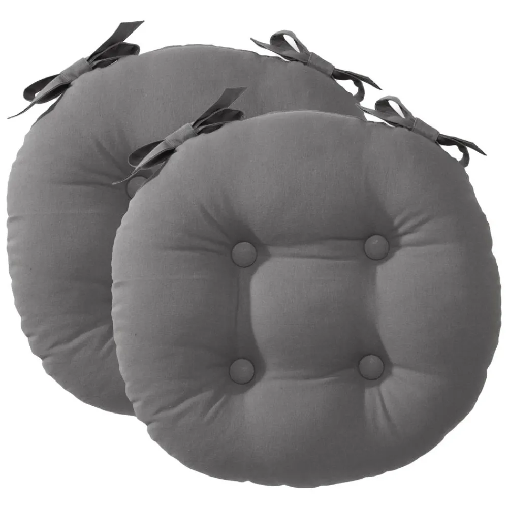 Becquet Galette de chaise ronde - lot de 2< Rideau Et Déco Textile|Décoration Textile Unie