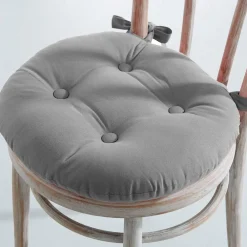 Becquet Galette de chaise ronde - lot de 2< Rideau Et Déco Textile|Décoration Textile Unie