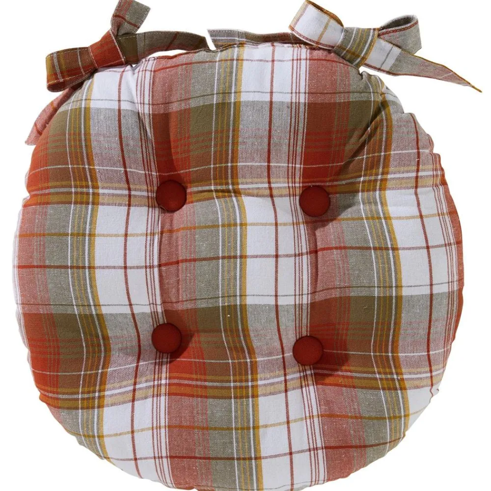 Becquet Galette de chaise ronde - lot de 2< Rideau Et Déco Textile|Décoration Textile Unie