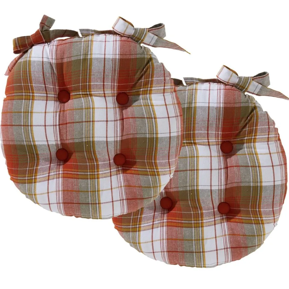 Becquet Galette de chaise ronde - lot de 2< Rideau Et Déco Textile|Décoration Textile Unie