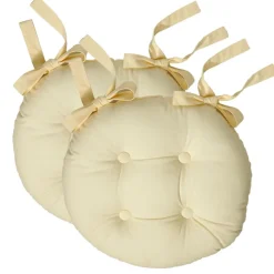 Becquet Galette de chaise ronde - lot de 2< Rideau Et Déco Textile|Décoration Textile Unie