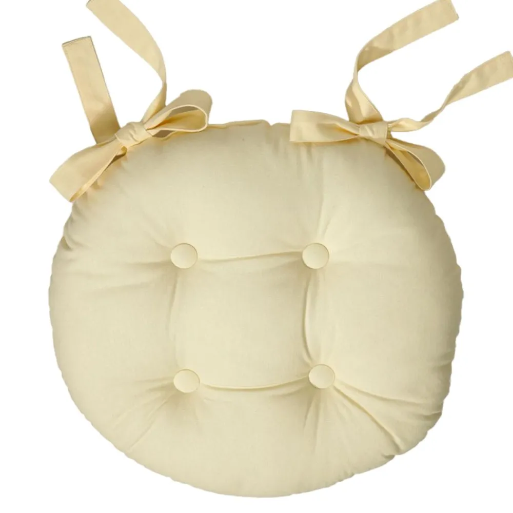 Becquet Galette de chaise ronde - lot de 2< Rideau Et Déco Textile|Décoration Textile Unie