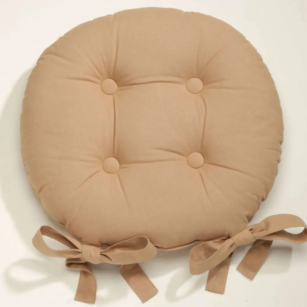 Becquet Galette de chaise ronde - lot de 2< Rideau Et Déco Textile|Décoration Textile Unie