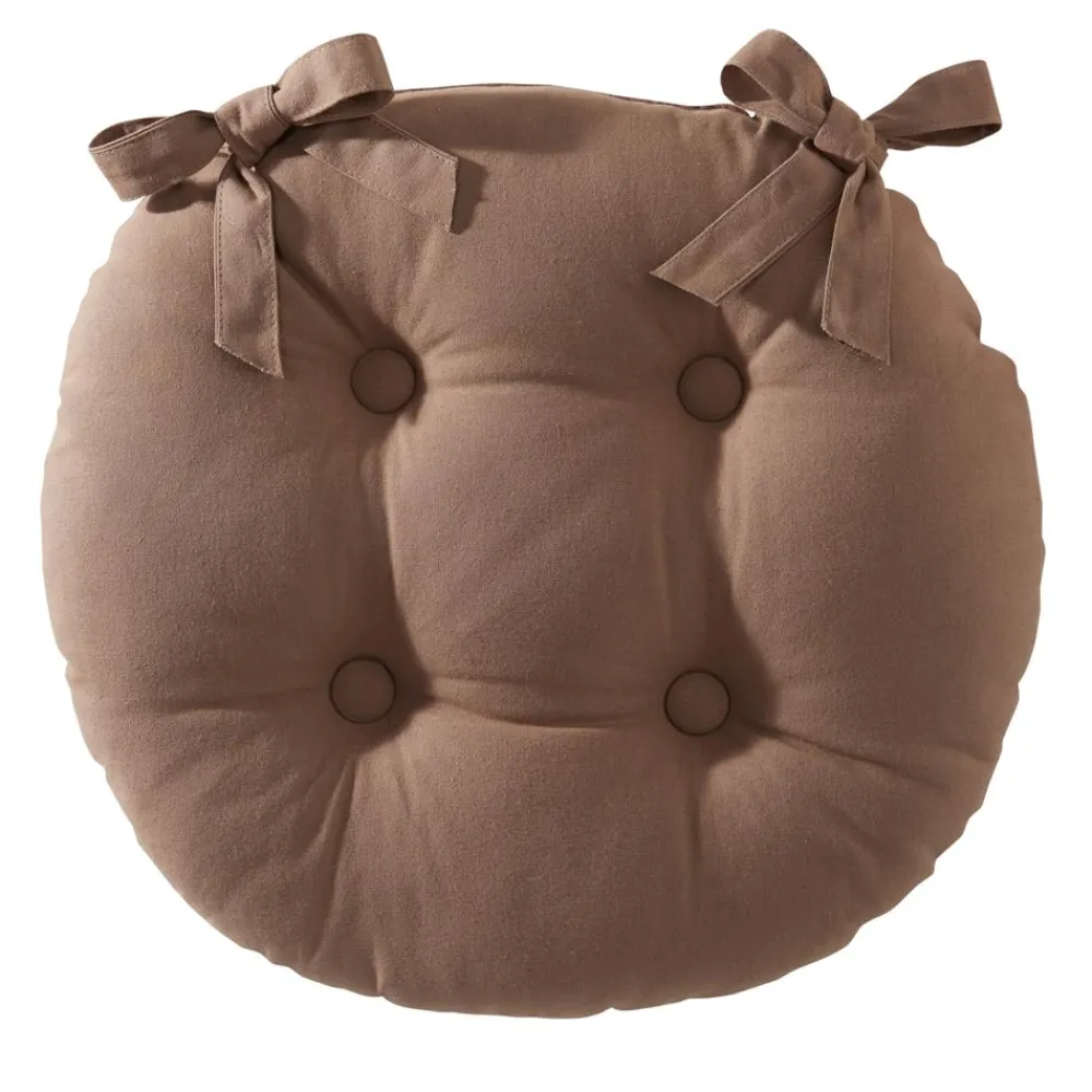 Becquet Galette de chaise ronde - lot de 2< Rideau Et Déco Textile|Décoration Textile Unie