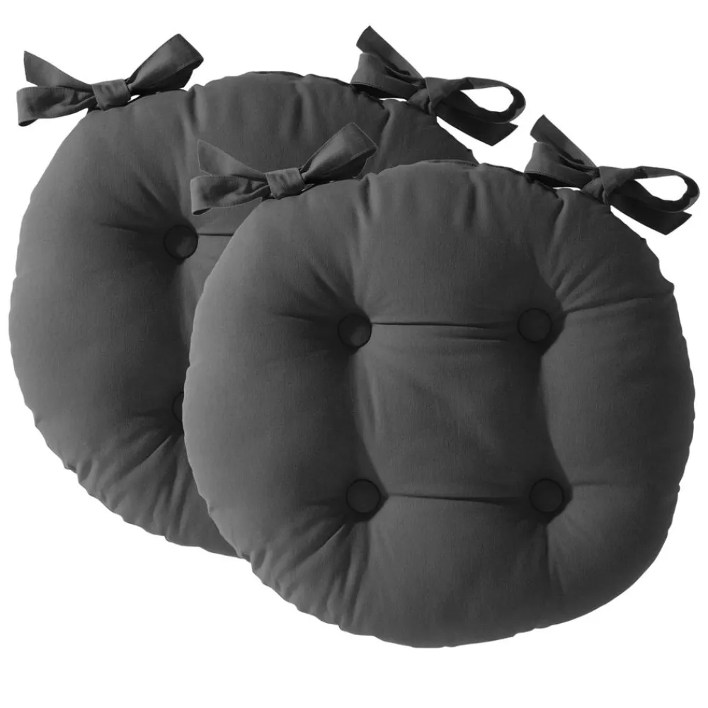 Becquet Galette de chaise ronde - lot de 2< Rideau Et Déco Textile|Décoration Textile Unie