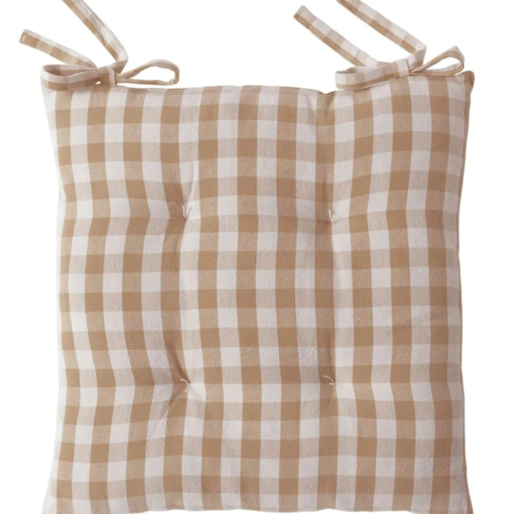 Becquet Galette de chaise vichy – lot de 2< Galette De Chaise, Housse De Chaise|Galette, Housse De Chaise
