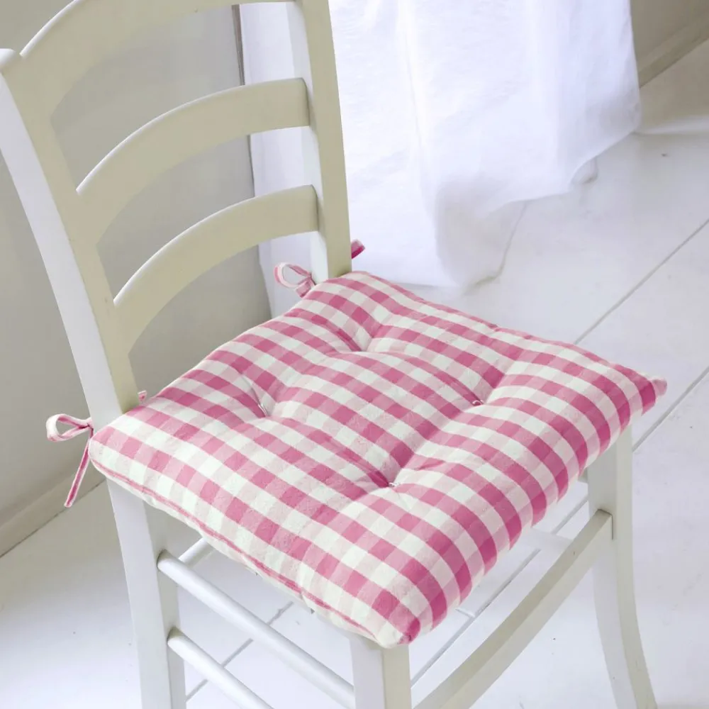 Becquet Galette de chaise vichy – lot de 2< Galette De Chaise, Housse De Chaise|Galette, Housse De Chaise
