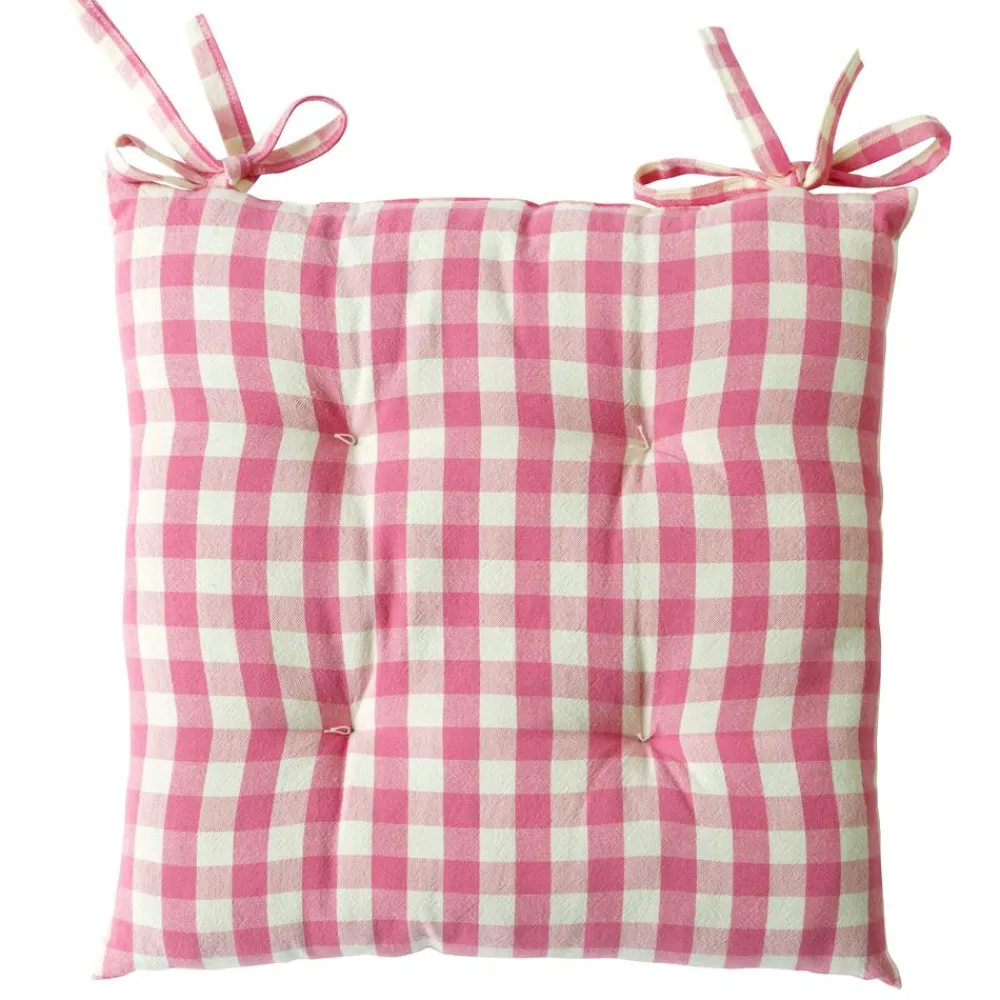 Becquet Galette de chaise vichy – lot de 2< Galette De Chaise, Housse De Chaise|Galette, Housse De Chaise