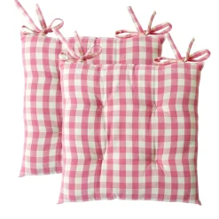 Becquet Galette de chaise vichy – lot de 2< Galette De Chaise, Housse De Chaise|Galette, Housse De Chaise