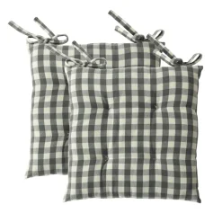 Becquet Galette de chaise vichy – lot de 2< Galette De Chaise, Housse De Chaise|Galette, Housse De Chaise