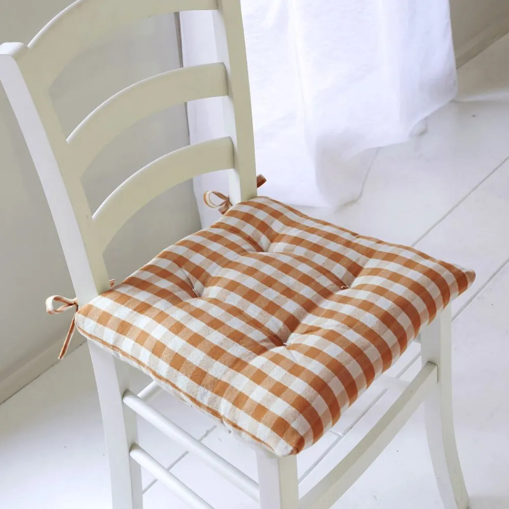 Becquet Galette de chaise vichy – lot de 2< Galette De Chaise, Housse De Chaise|Galette, Housse De Chaise