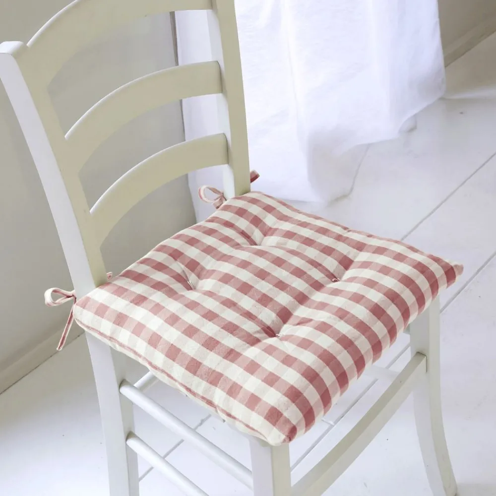 Becquet Galette de chaise vichy – lot de 2< Galette De Chaise, Housse De Chaise|Galette, Housse De Chaise