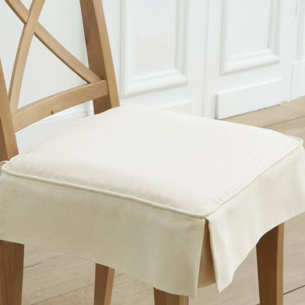 Becquet Galette de chaise volants plats< Décoration Textile Unie|Galette De Chaise, Housse De Chaise