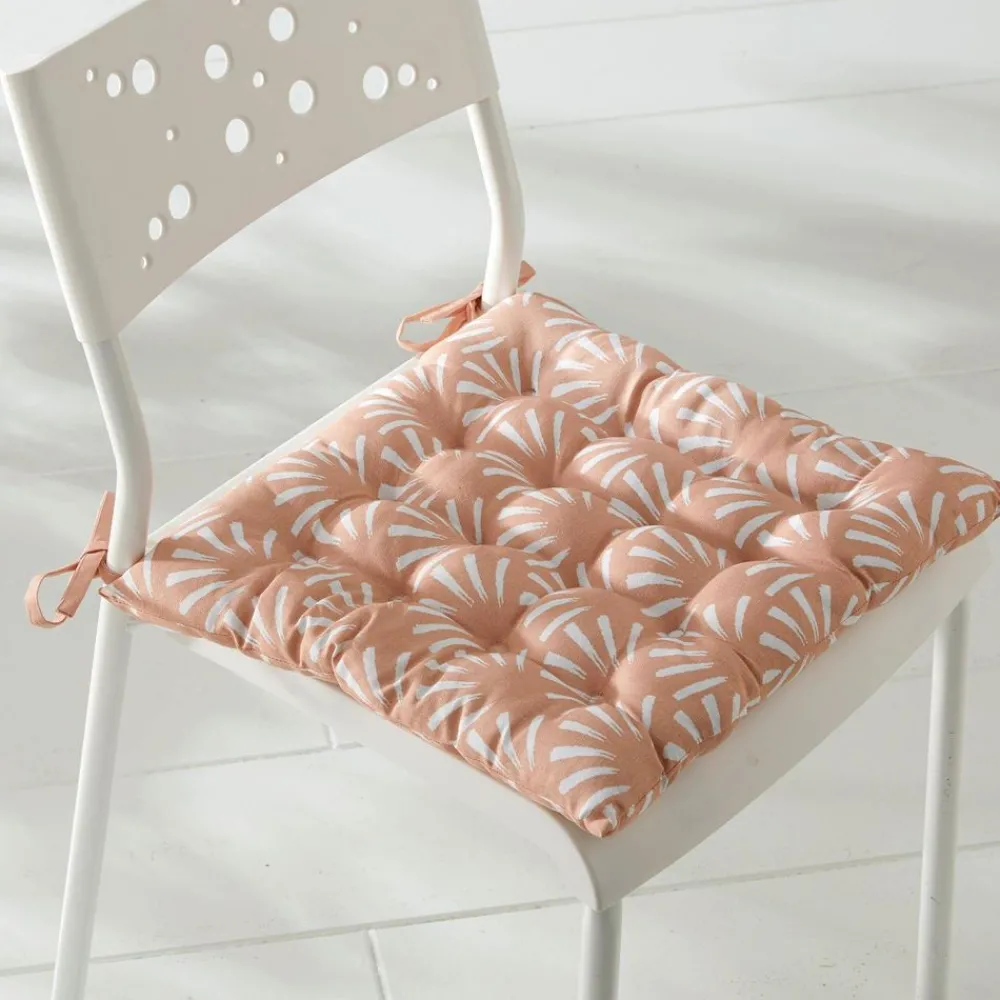 Becquet Galettes de chaise motif palmettes spécial extérieur - Lot de 2< Rideau Et Déco Textile|Galette De Chaise, Housse De Chaise