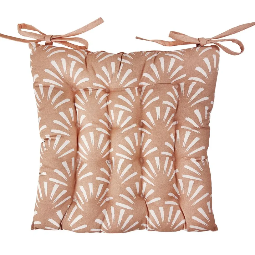 Becquet Galettes de chaise motif palmettes spécial extérieur - Lot de 2< Rideau Et Déco Textile|Galette De Chaise, Housse De Chaise