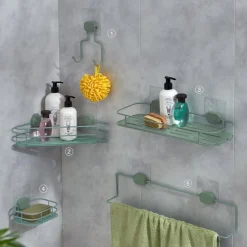 Becquet Gamme accessoires salle de bains en métal bleu vert - COMPACTOR®< Accessoires De Salle De Bain|Idées Salle De Bain