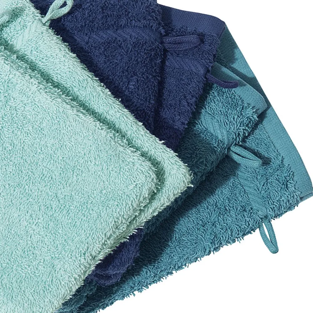 Becquet Gants de toilette unis - Lot de 6< Serviette De Bain Unie|Peignoir De Bain Adulte