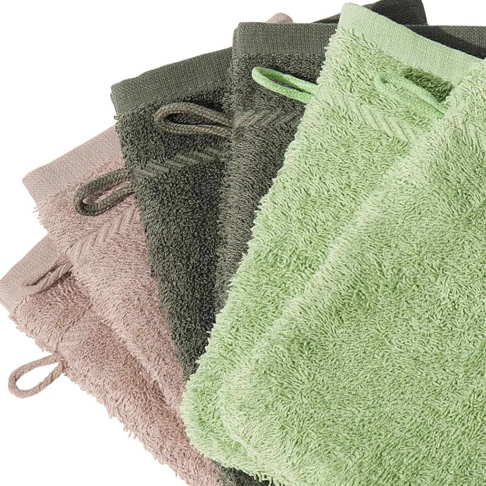 Becquet Gants de toilette unis - Lot de 6< Serviette De Bain Unie|Peignoir De Bain Adulte