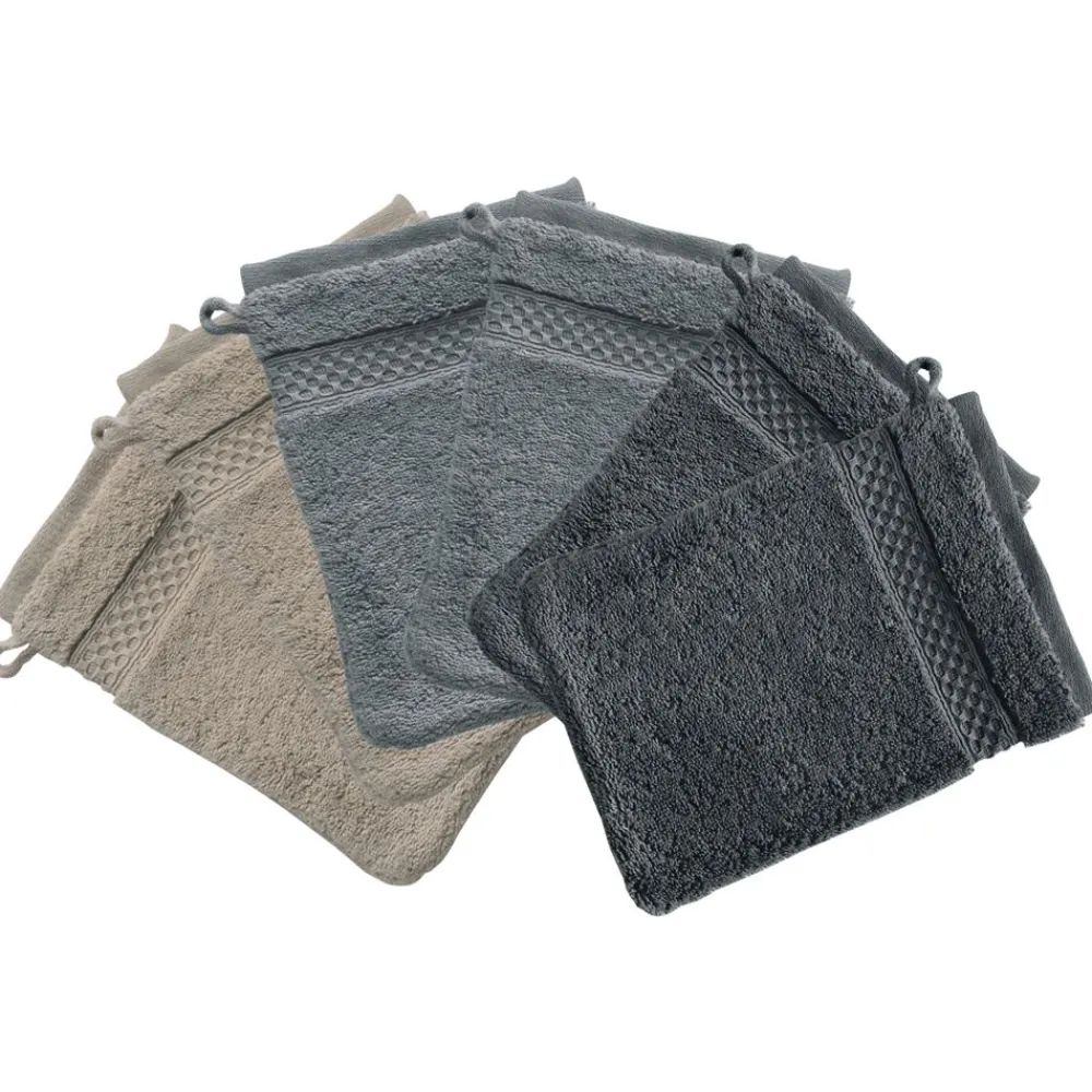 Becquet Gants de toilette unis Airdrop® - Lot de 6< Serviette De Bain Unie|Les Matières