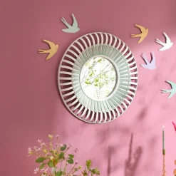 Becquet Grand miroir rond en bambou< Décoration Murale|Décoration