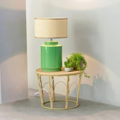 Becquet Grande lampe à poser pied en céramique< Luminaire|Décoration