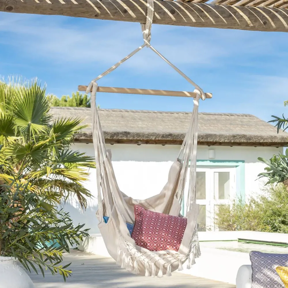 Becquet Hamac fauteuil en bois et macramé< Entretien De La Maison
