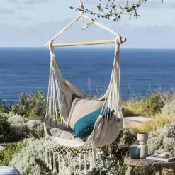 Becquet Hamac fauteuil en bois et macramé< Entretien De La Maison