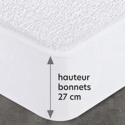 Becquet Housse alèse bouclette MICROFIBRE ÉCORESPONSABLE - IMPERMÉABLE - RESPIRANT< Protection Literie|Protections Literie