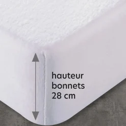 Becquet Housse alèse Molleton IMPERMÉABLE - RESPIRANT< Les Matières|Protection Literie