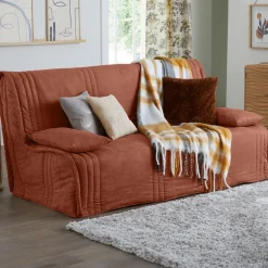 Becquet Housse clic-clac et BZ toucher peau de pêche< Rideau Et Déco Textile|Housse De Canapé, Housse De Fauteuil
