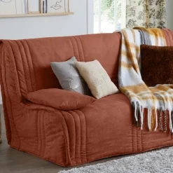 Becquet Housse clic-clac et BZ toucher peau de pêche< Rideau Et Déco Textile|Housse De Canapé, Housse De Fauteuil