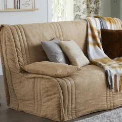 Becquet Housse clic-clac et BZ toucher peau de pêche< Rideau Et Déco Textile|Housse De Canapé, Housse De Fauteuil