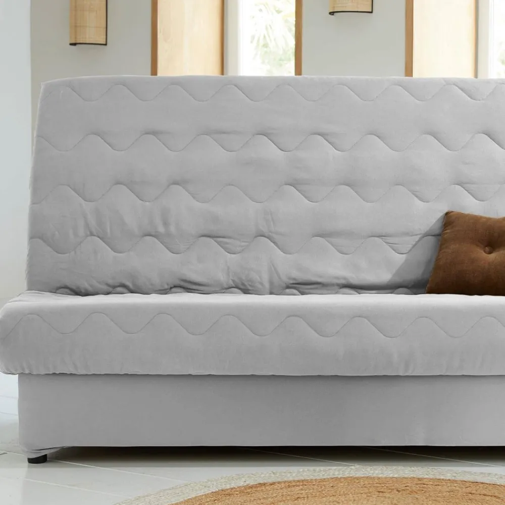 Becquet Housse clic-clac suédine< Rideau Et Déco Textile|Décoration Textile Unie