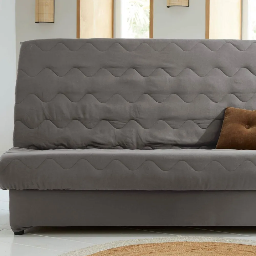 Becquet Housse clic-clac suédine< Rideau Et Déco Textile|Décoration Textile Unie