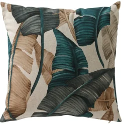 Becquet Housse coussin motif grandes feuilles< Rideau Et Déco Textile|Coussin, Housse De Coussin