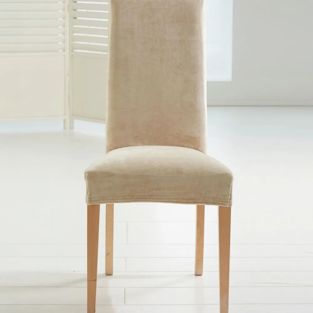 Becquet Housse de chaise bi-extensible microfibre< Décoration Textile Unie|Galette De Chaise, Housse De Chaise