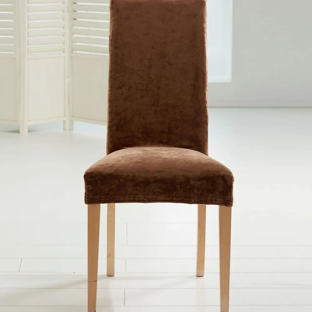 Becquet Housse de chaise bi-extensible microfibre< Décoration Textile Unie|Galette De Chaise, Housse De Chaise