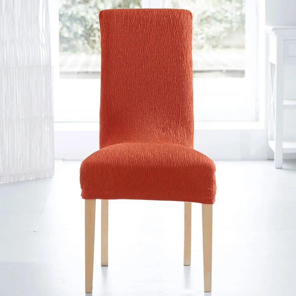 Becquet Housse de chaise extensible tissage en relief< Décoration Textile Unie|Galette De Chaise, Housse De Chaise