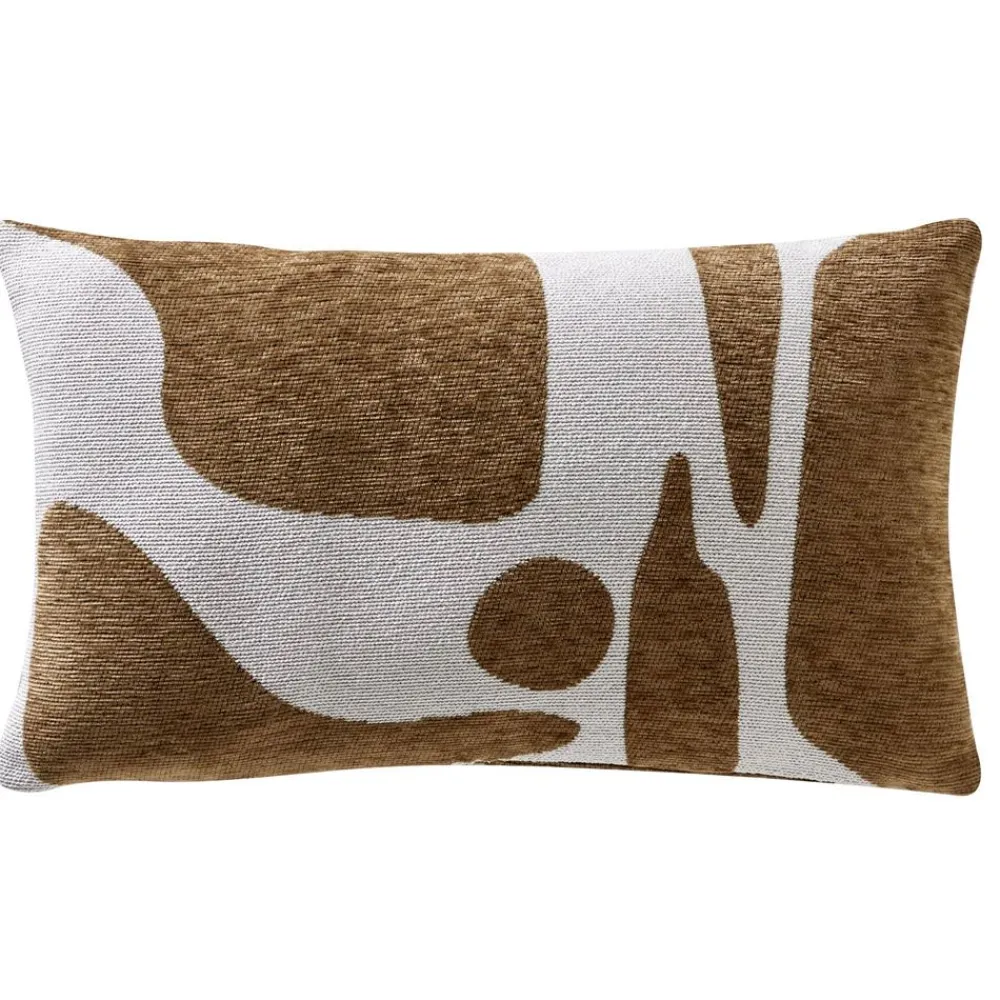 Becquet Housse de coussin bicolore motif géométrique< Rideau Et Déco Textile|Coussin, Housse De Coussin