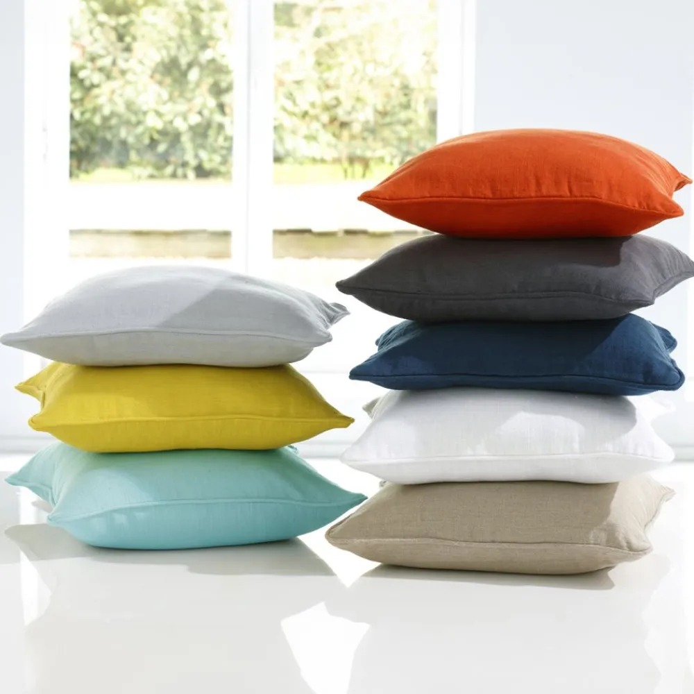 Becquet Housse de coussin en lin lavé< Rideau Et Déco Textile|Décoration Textile Unie
