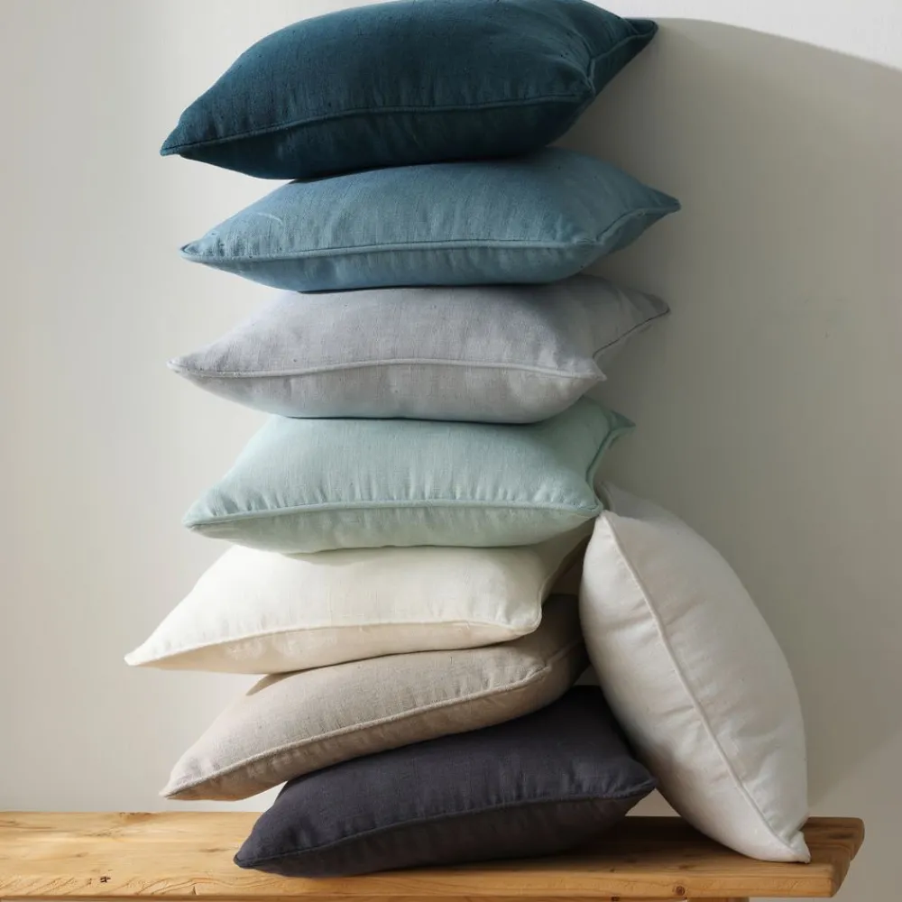 Becquet Housse de coussin en lin lavé< Rideau Et Déco Textile|Décoration Textile Unie