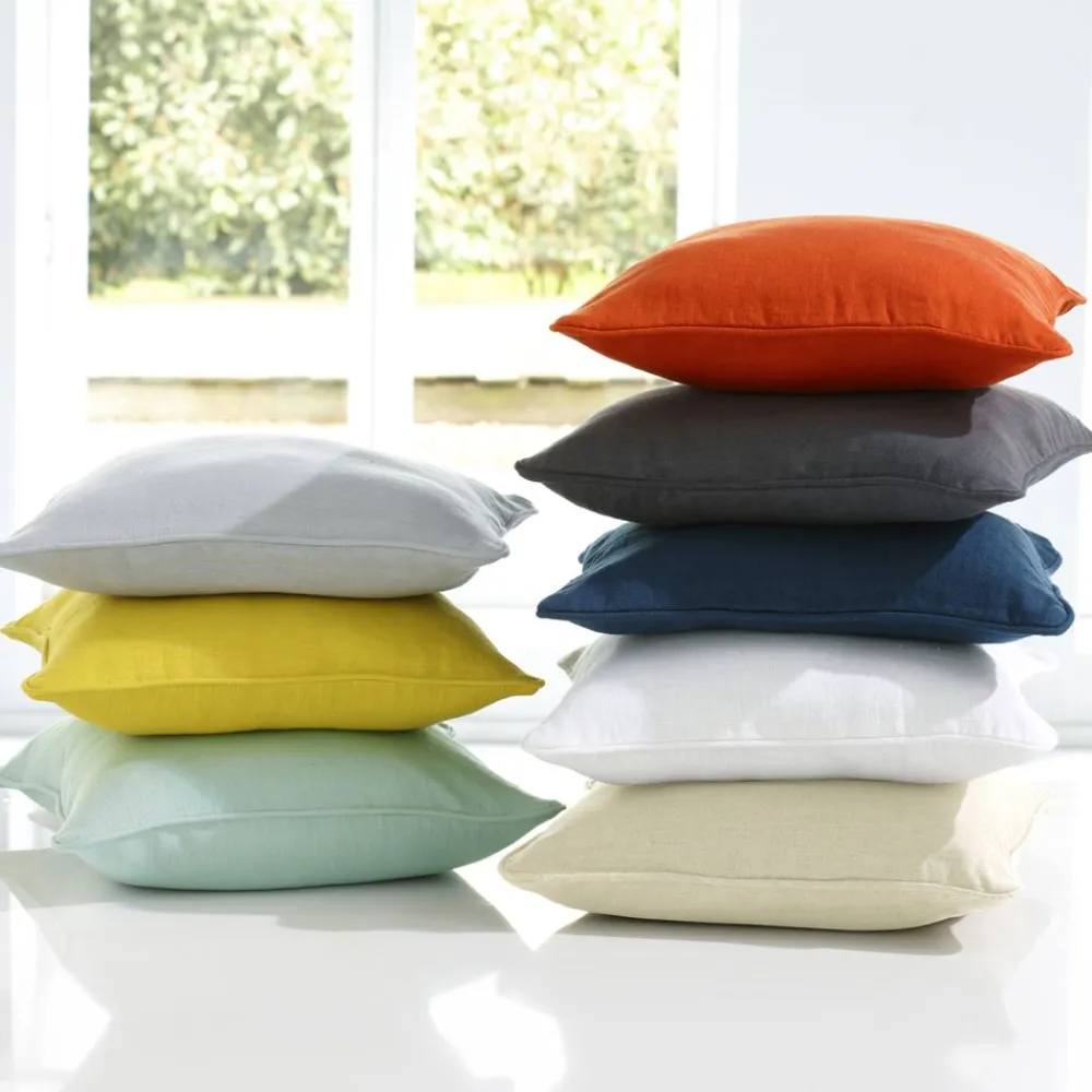 Becquet Housse de coussin en lin lavé< Rideau Et Déco Textile|Décoration Textile Unie