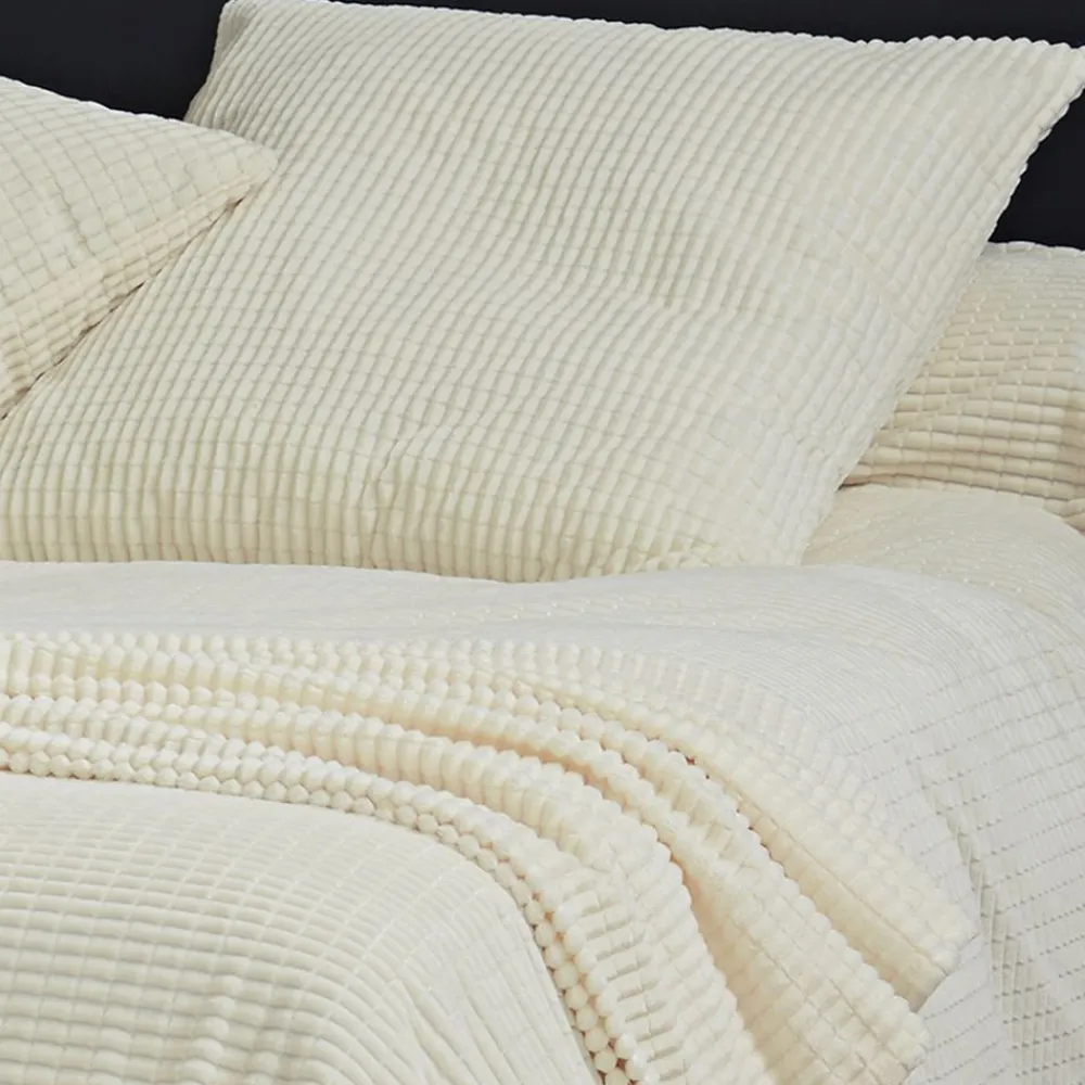 Becquet Housse de coussin et jeté de lit tufté velours - CRÉATION< Décoration Textile Unie|Plaid