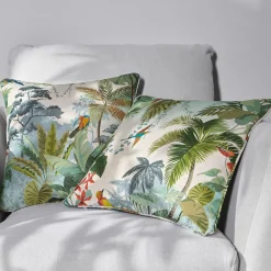 Becquet Housse de coussin imprimé exotique< Coussin, Housse De Coussin|Les Matières