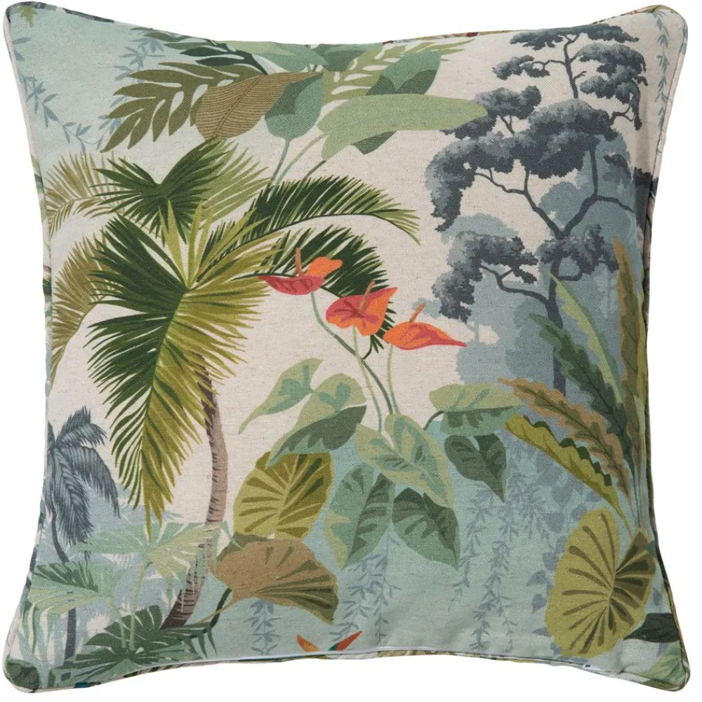 Becquet Housse de coussin imprimé exotique< Coussin, Housse De Coussin|Les Matières