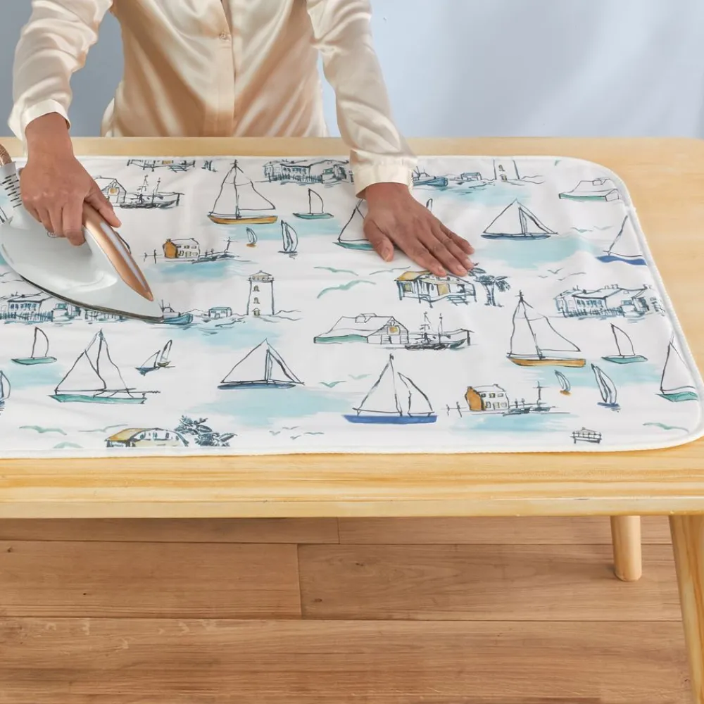 Becquet Housse de table à repasser et nappe de repassage motif bateau - CRÉATION< Entretien Du Linge Et Repassage