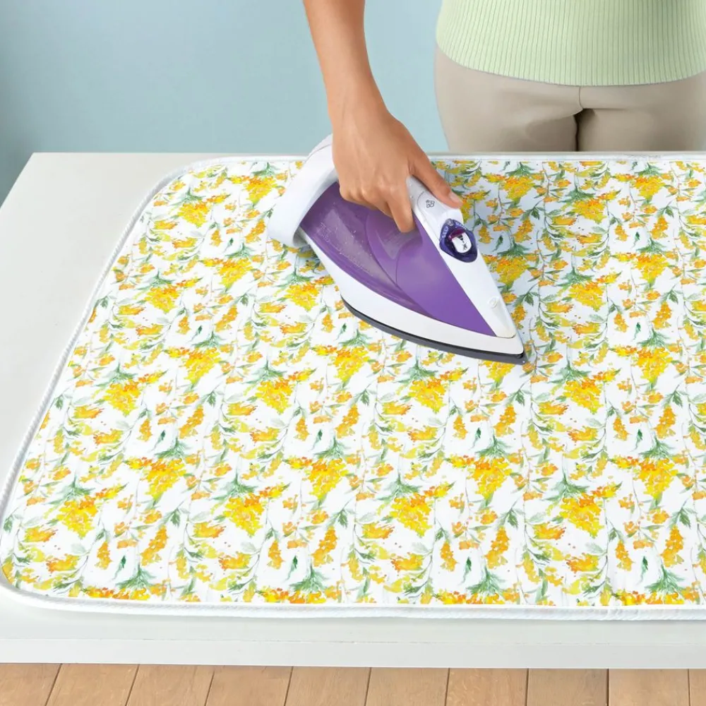 Becquet Housse de table à repasser ou nappe de repassage 5 épaisseurs motif floral - CRÉATION< Entretien Du Linge Et Repassage