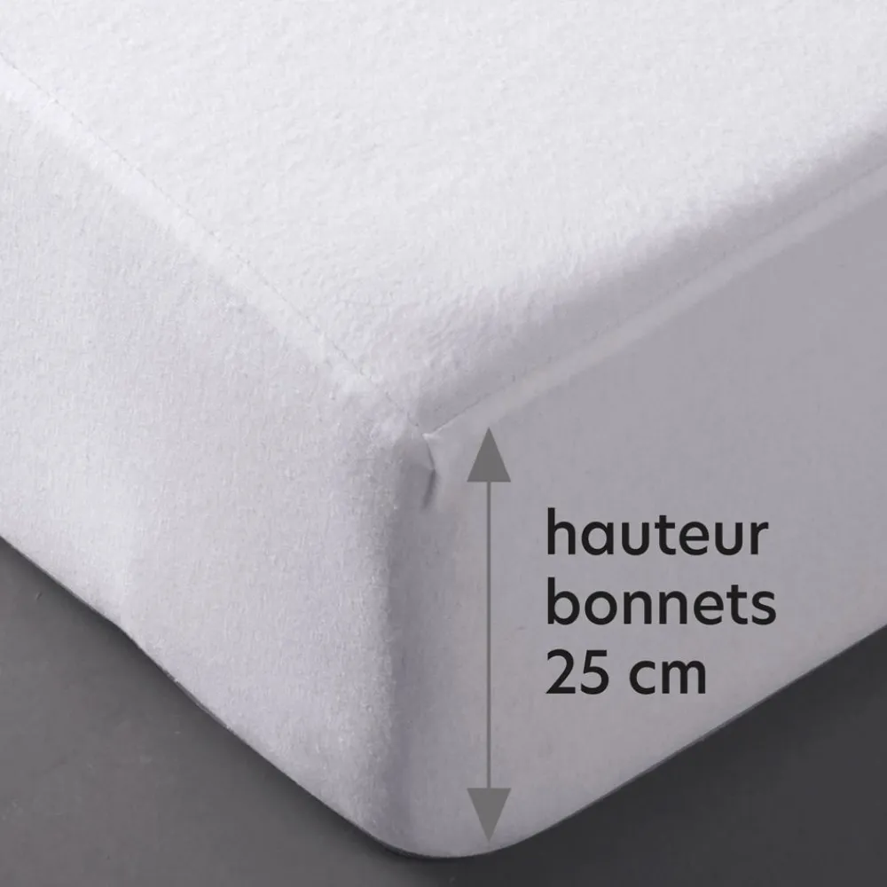 Becquet Housse matelas - FIBRES RECYCLÉES - molleton IMPERMÉABLE - 180 g/m²< Les Matières|Protection Literie