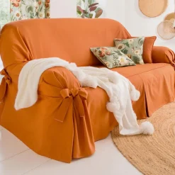 Becquet Housses à nouettes pour fauteuil ou canapé< Décoration Textile Unie|Housse De Canapé, Housse De Fauteuil